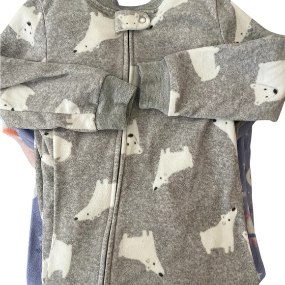 Carters Print footed fleece Pajama bundle 2T - Picture 2 of 15